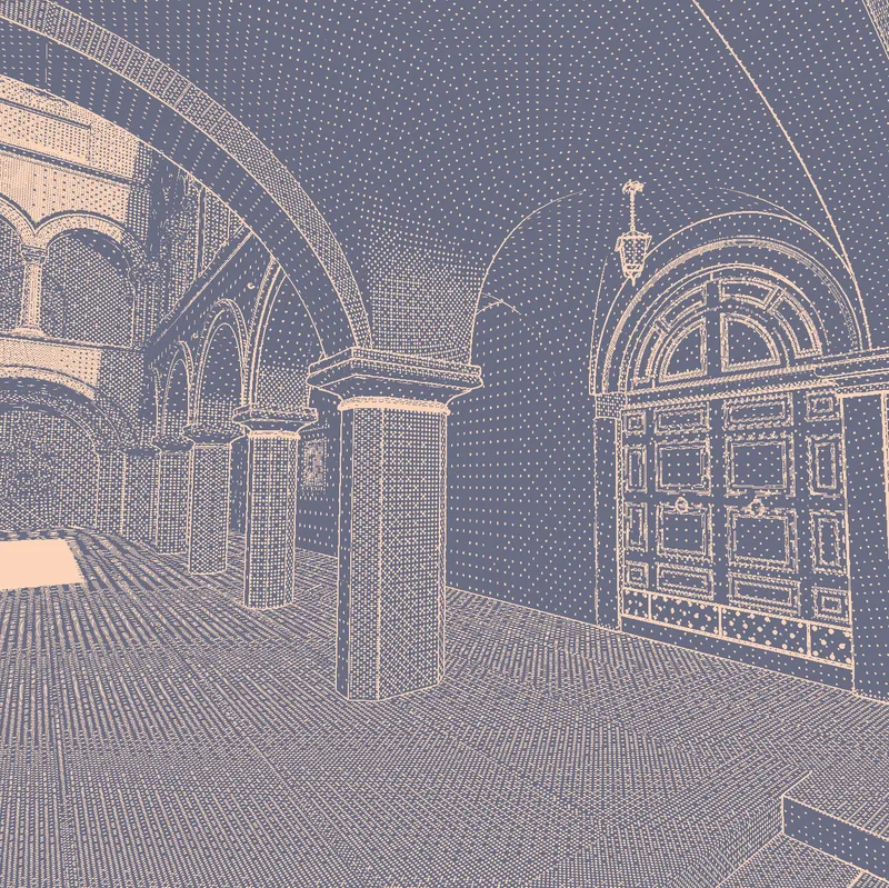 Dithering with outlines